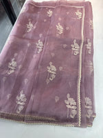 Glass Organza Saree/ CW666