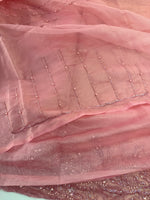 Crushed organza saree/HW344