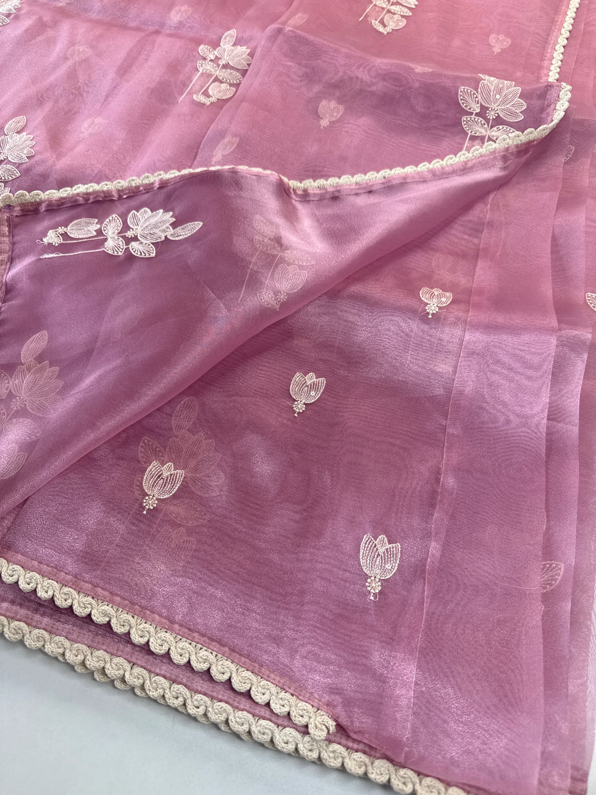 Glass Organza Saree/ CW666