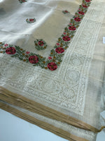 Tissue linen blended Saree/564B