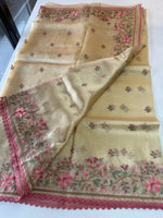 Glass Organza Saree/ 373A