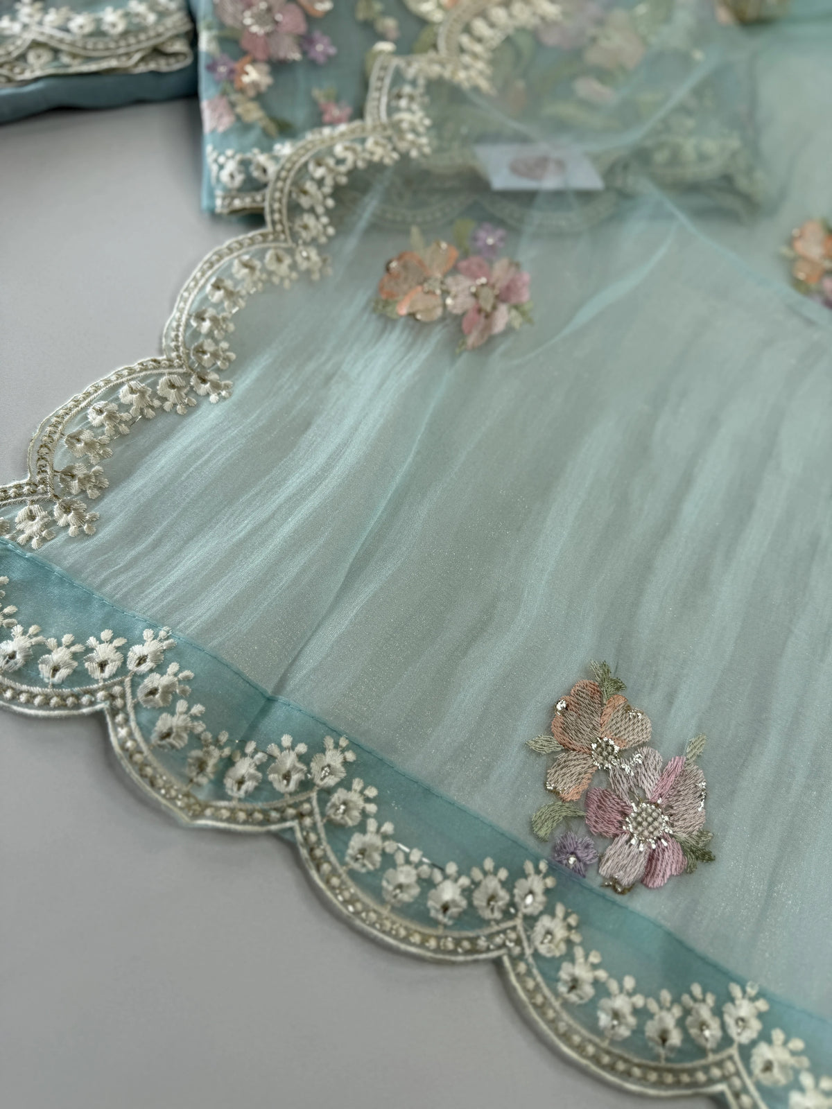 Premium Organza unstitched salwar set /U5509