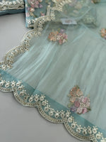 Premium Organza unstitched salwar set /U5509