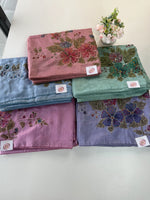 Tissue blended slub silk saree/ LV116
