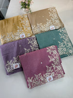 Crushed crape saree/ u5232