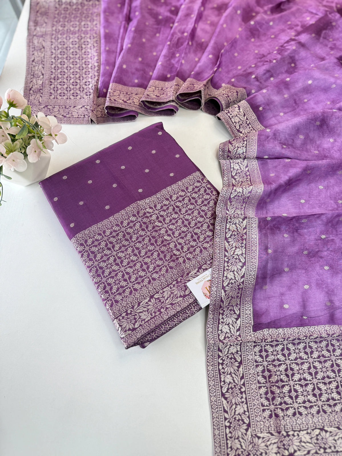 Banarasi weaved unstitched salwar set/NC108