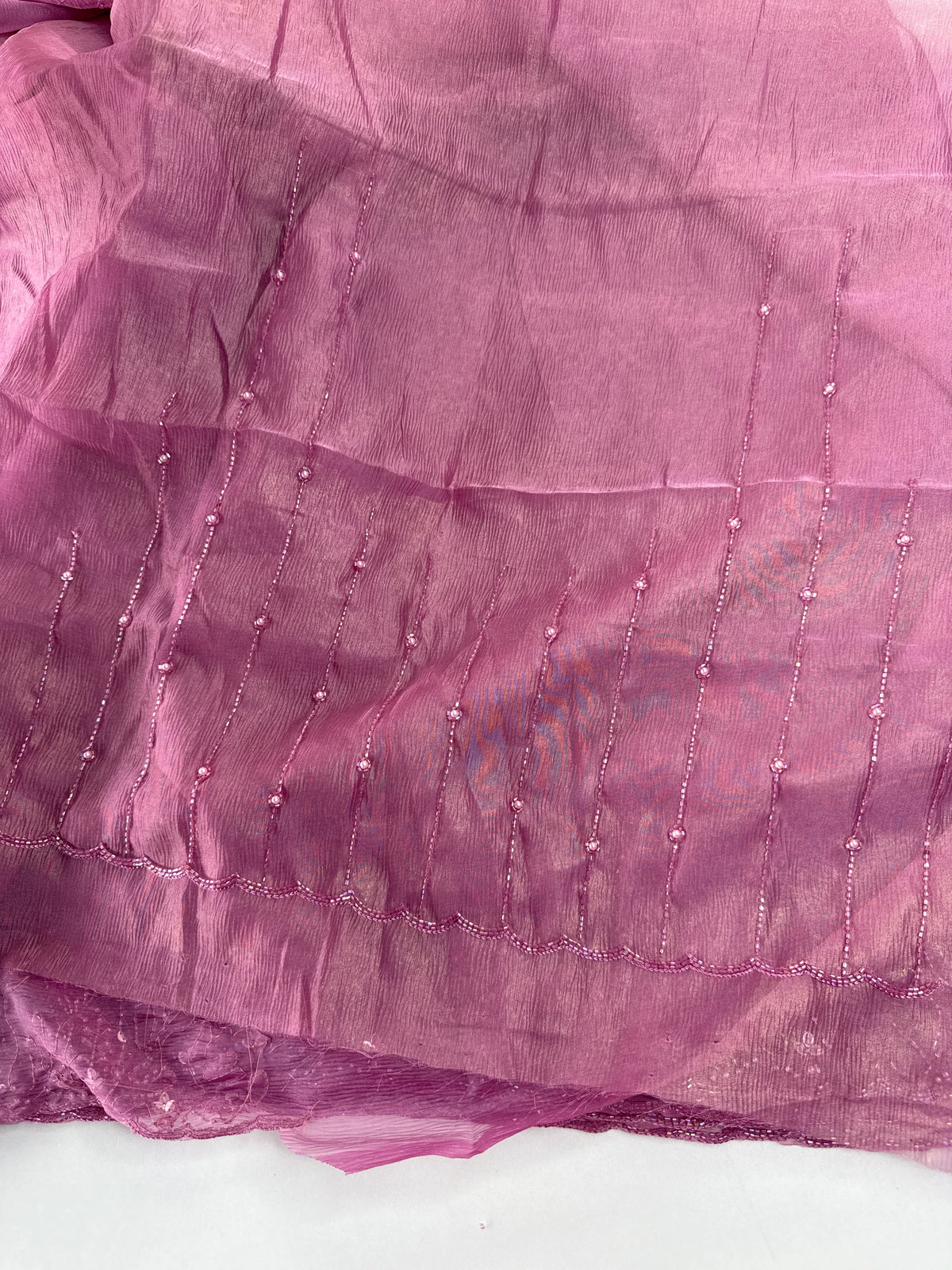 Crushed organza saree/HW344