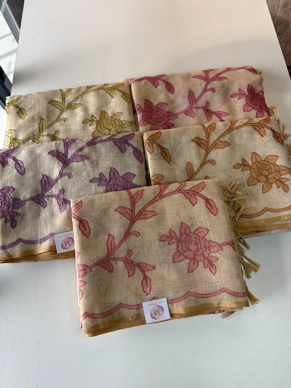 Tissue linen blend saree /SR580