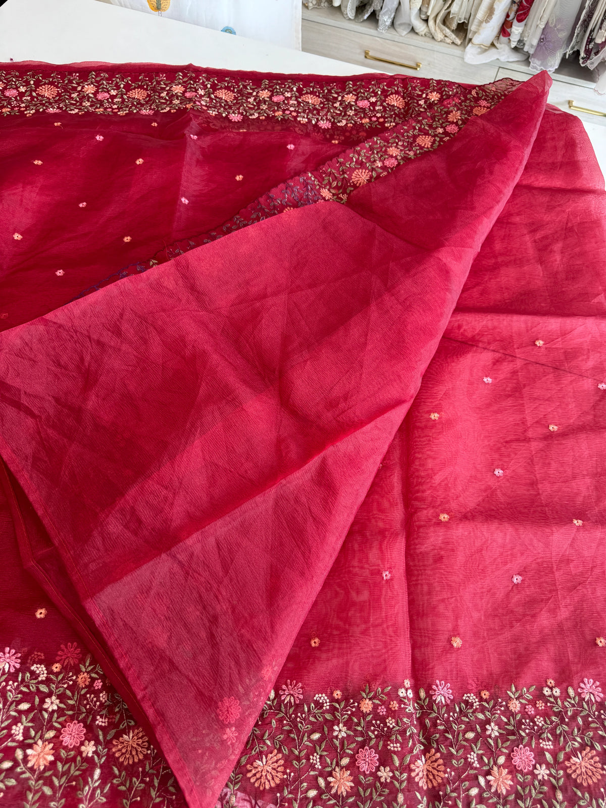 Crushed saree/ CW362