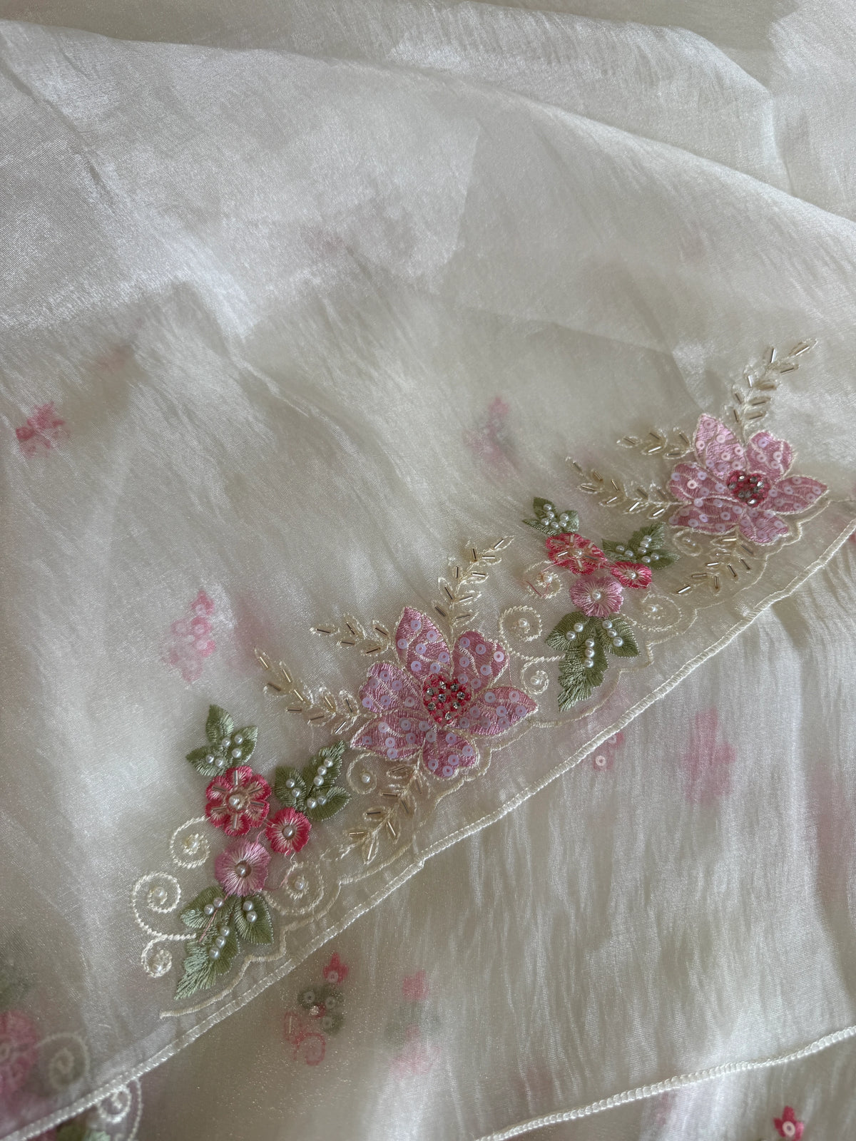 Korean organza saree/ HW595