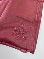 Fancy crushed Organza Saree/ HW490