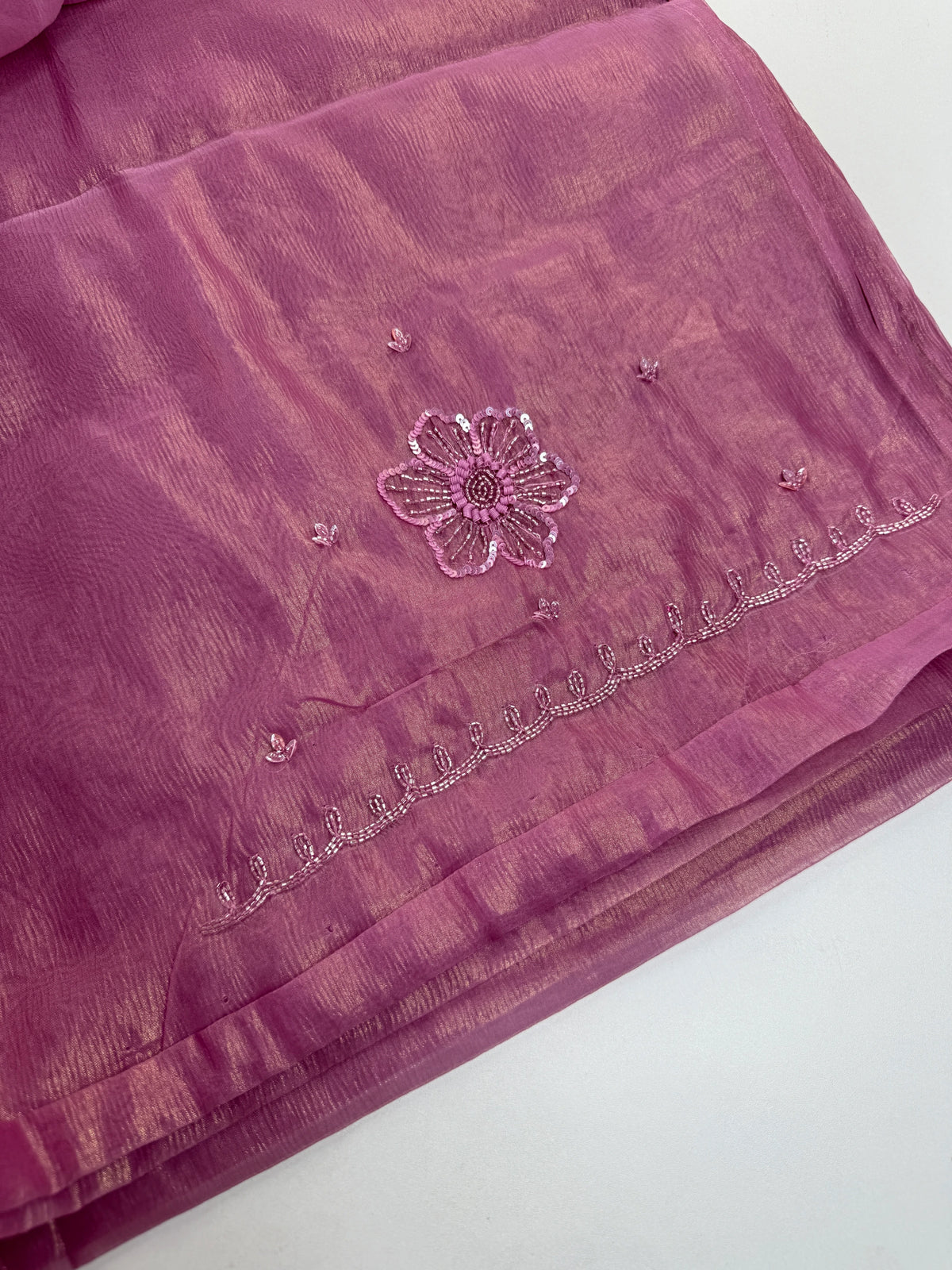Fancy crushed Organza Saree/ HW490