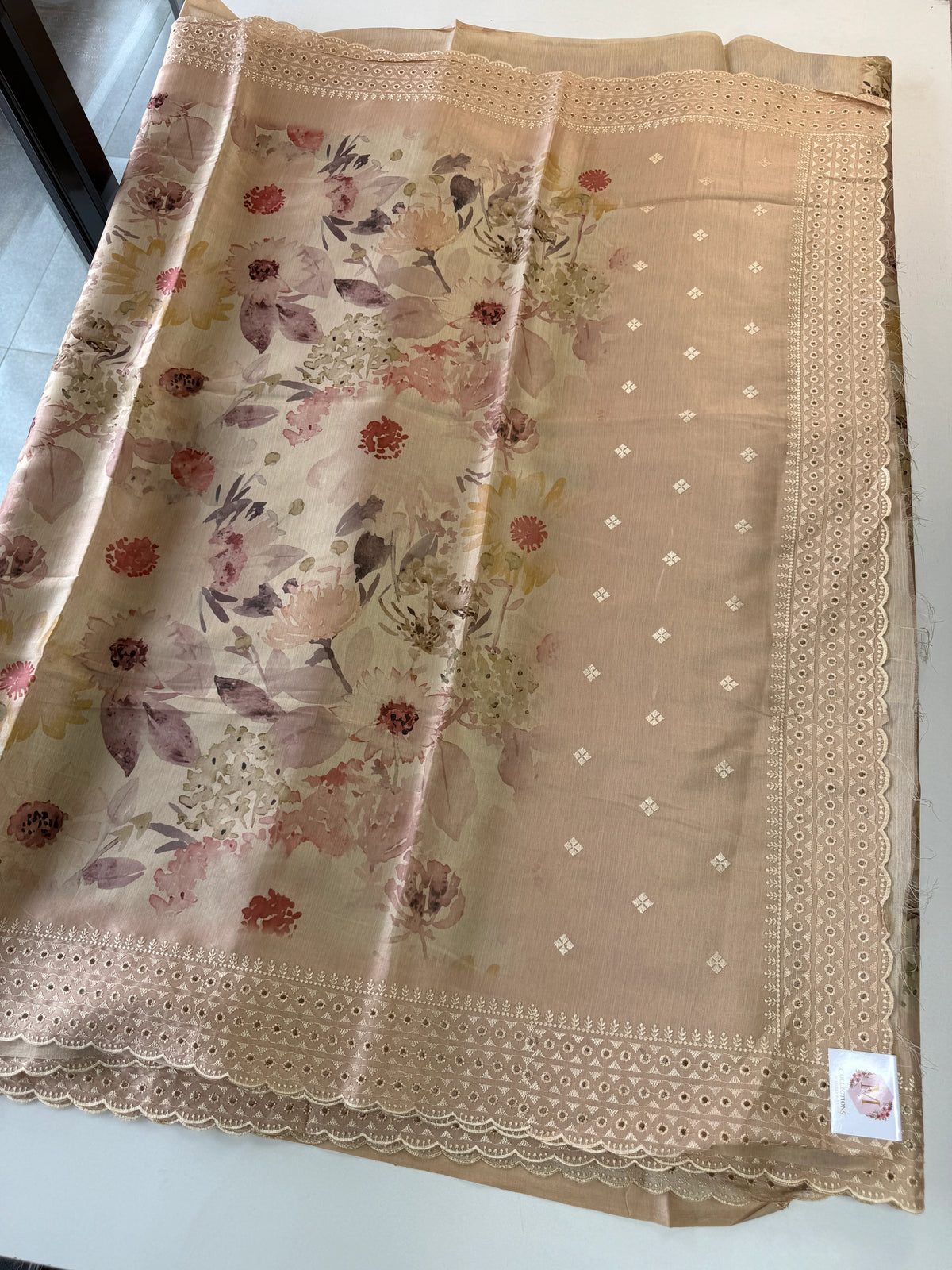 Semi Silk Blended Saree/7599