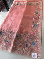 Glass Organza Saree/ 155A