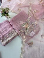 Premium Organza unstitched salwar set /U5509