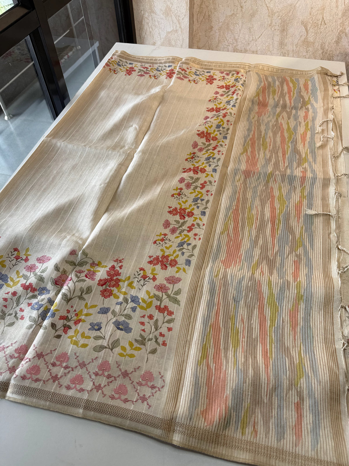 Semi Tussar Silk Saree /MD376