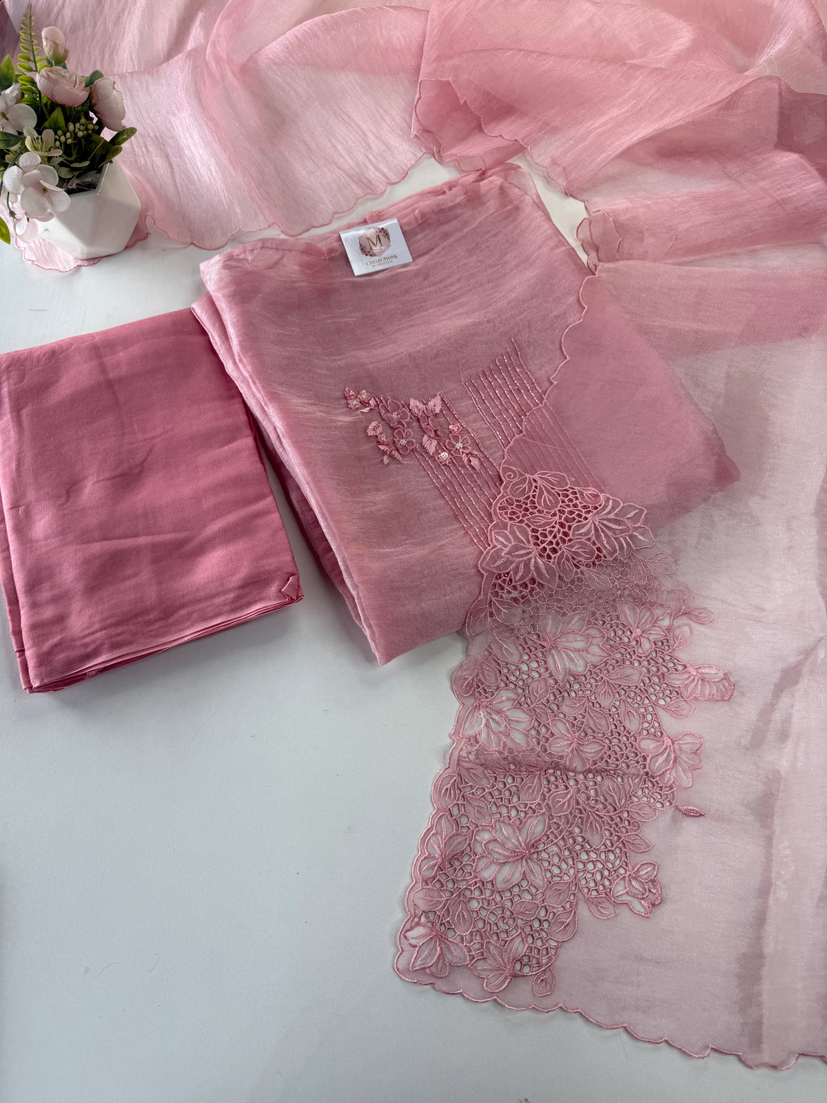 Korean Organza Saree / U4834