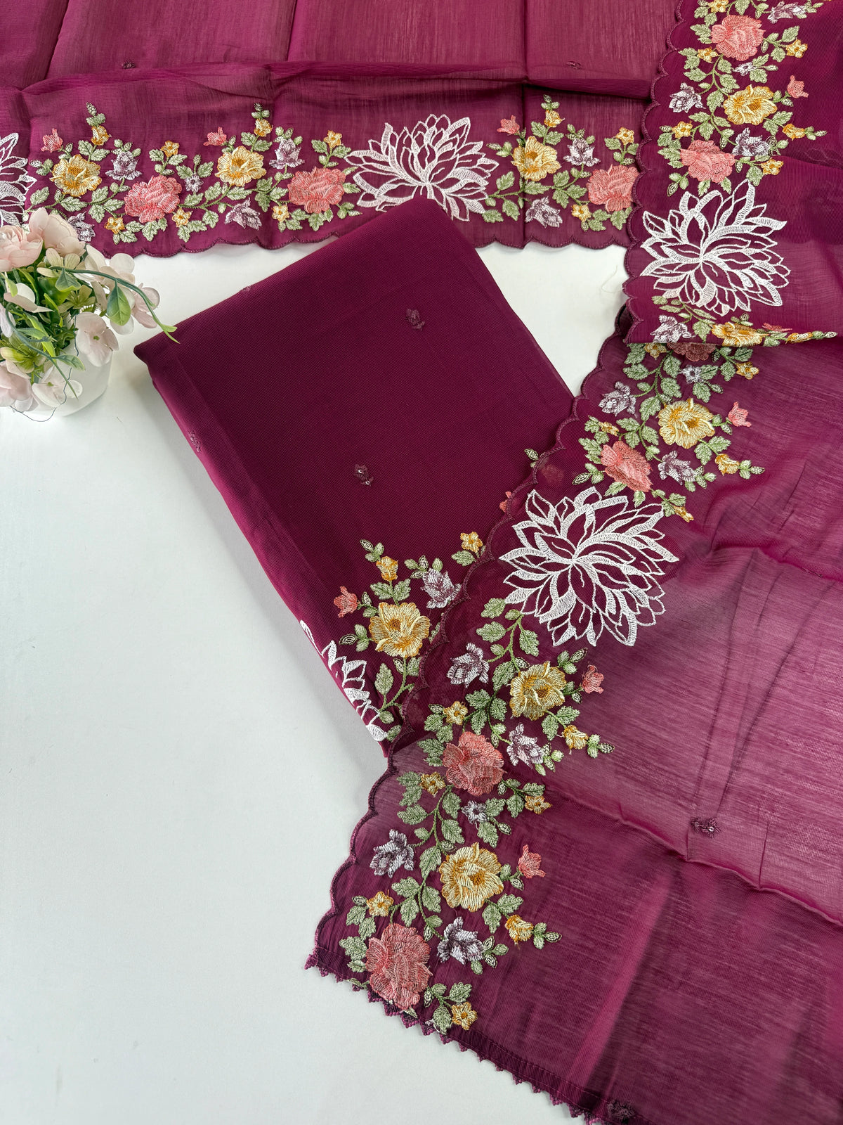 Semi corduroyUnstitched salwar set / NC142