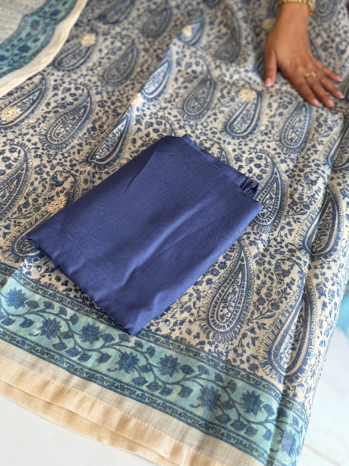 Tissue linen blend unstitched salwar / NC258
