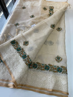 Tissue linen blended Saree/564B