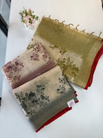 Tissue linen Saree/ 1567