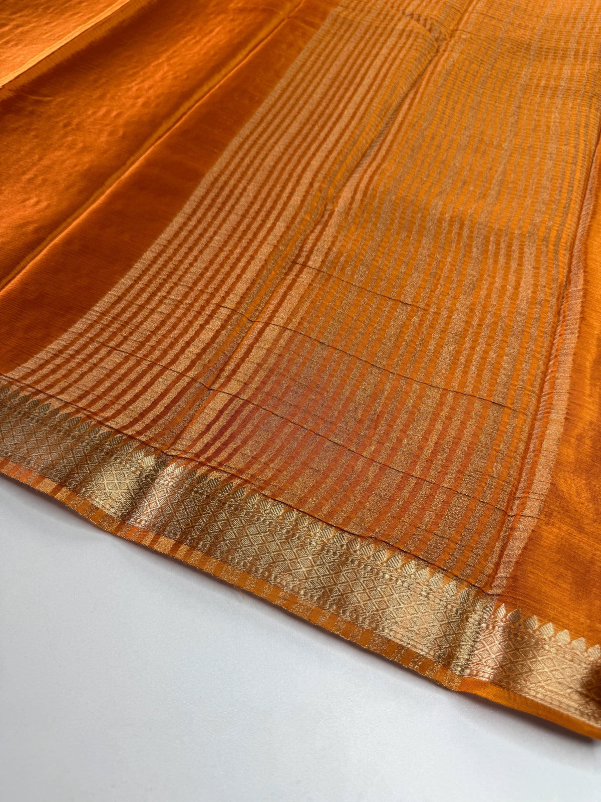 Chinon satin saree/VCD55