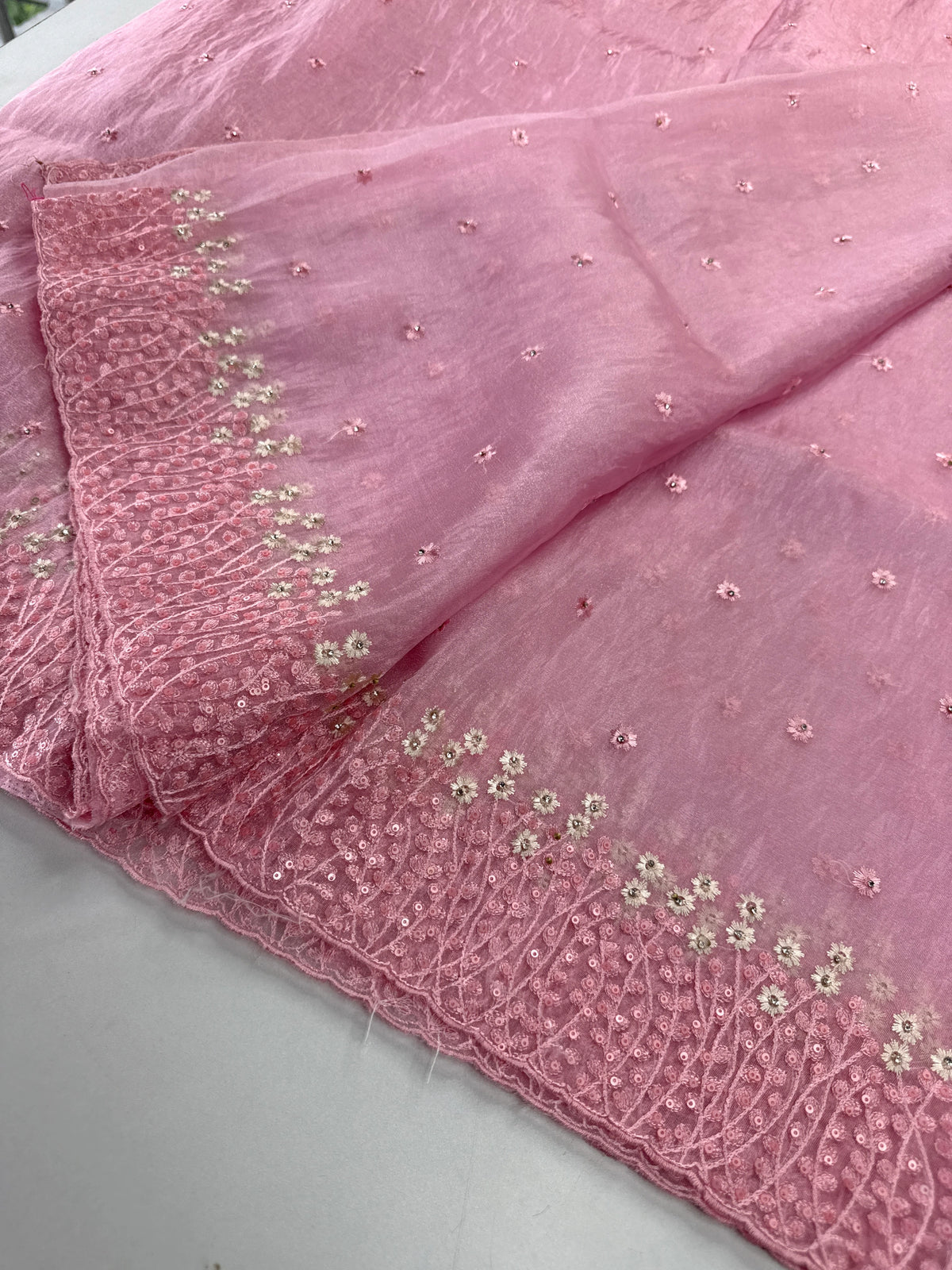 Korean organza saree/ Hw557