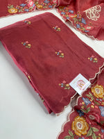 Semi uppada silk unstitched salwar set /NC137