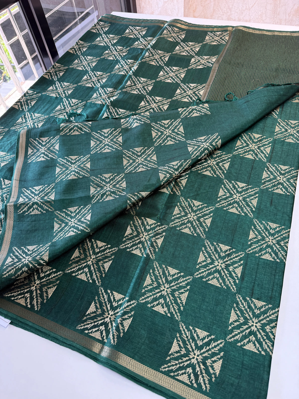 Soft semi Tussar saree/D236