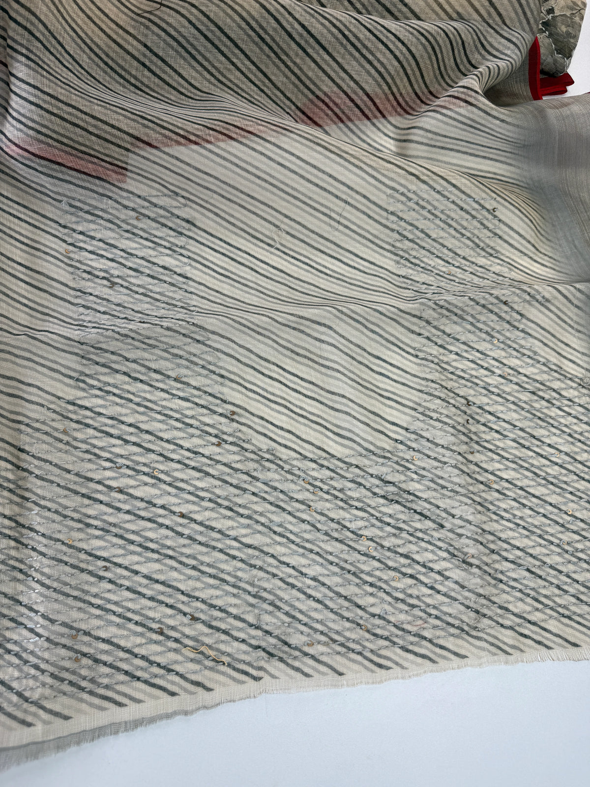 Tissue linen Saree/ 1567