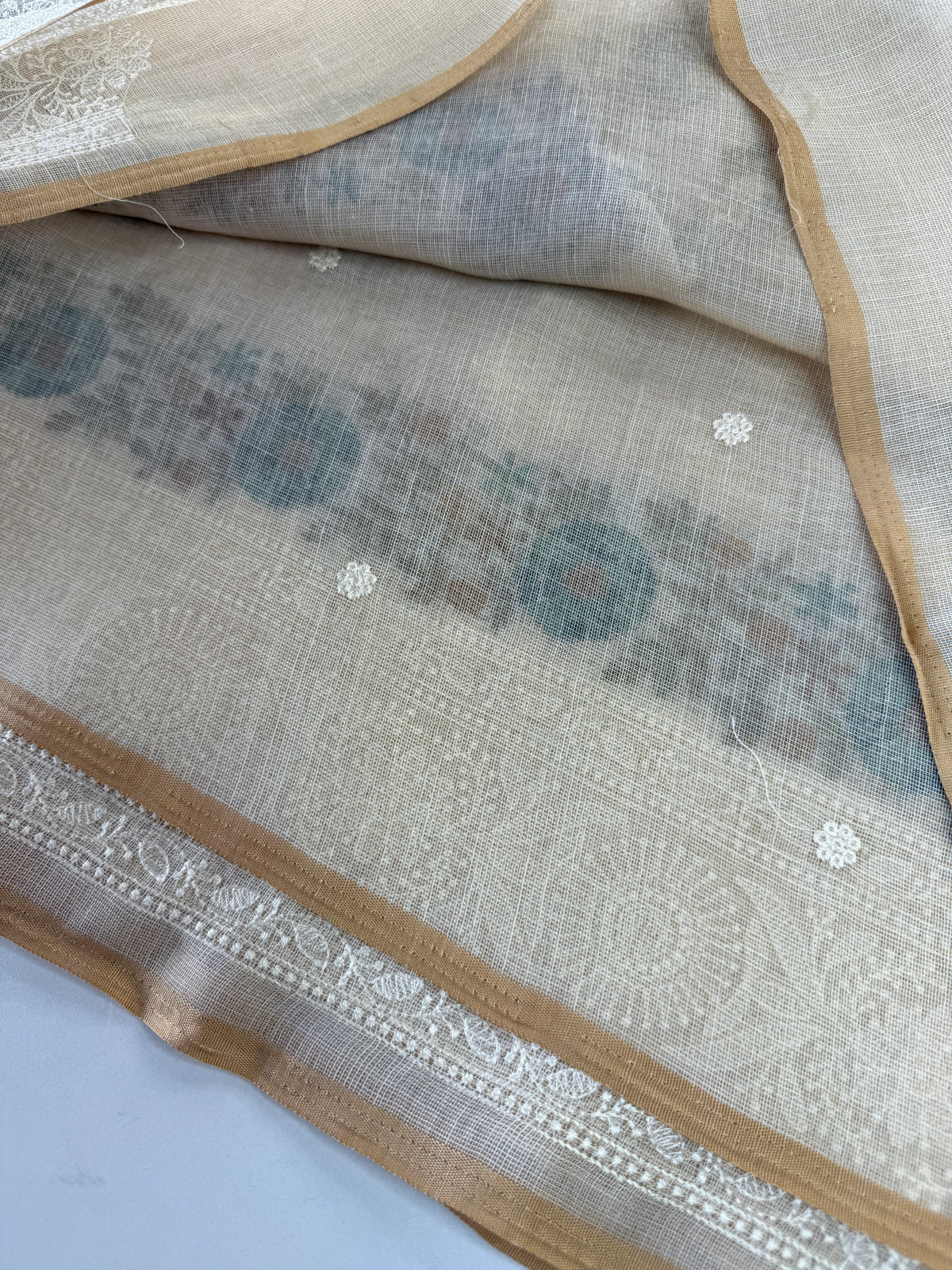 Tissue linen blended Saree/564B