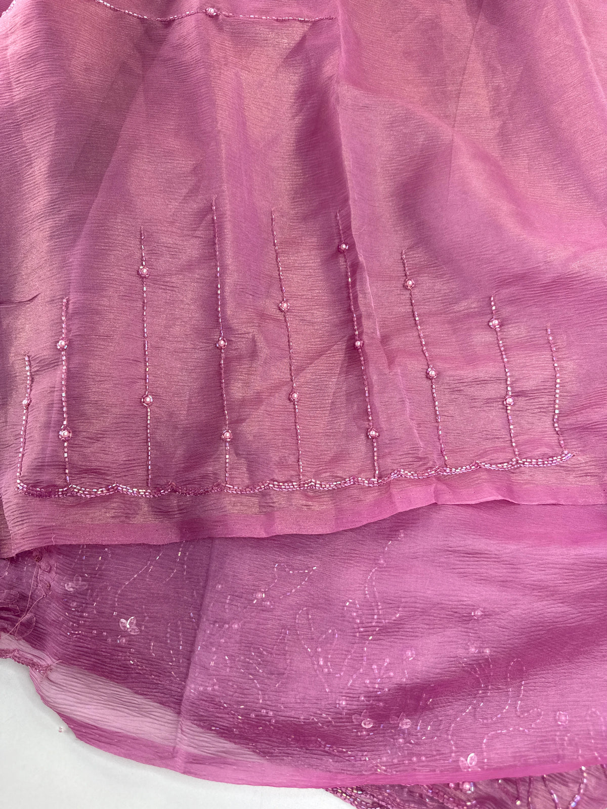 Crushed organza saree/HW344