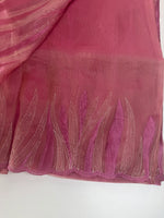 Shimmer Georgette(organza blend )Saree / CW349