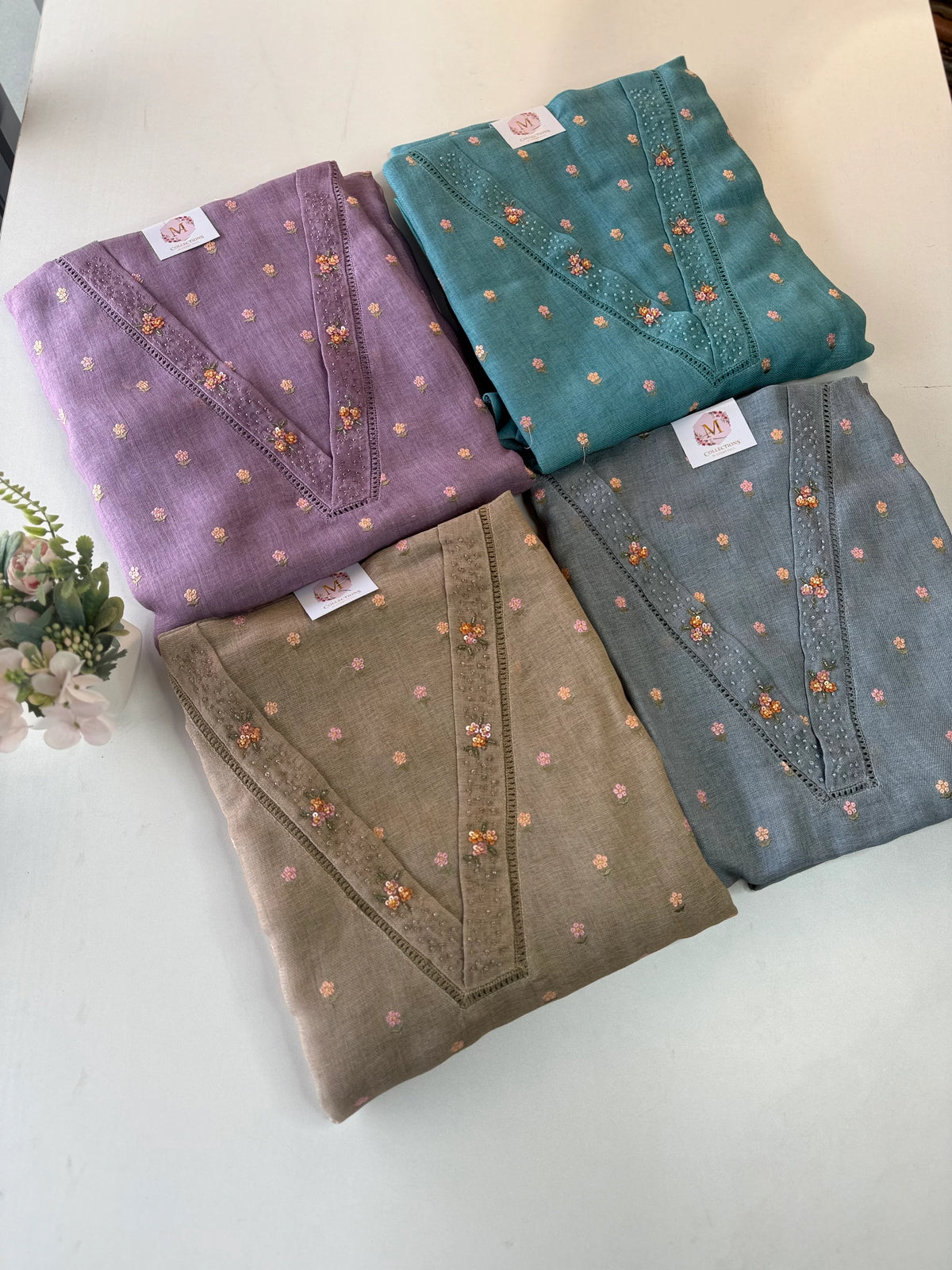 Linen salwar set /U5013