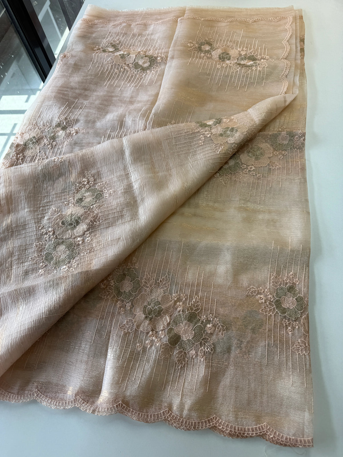 Organza foil blended Saree/ CW866