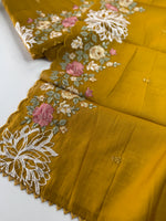 Semi corduroyUnstitched salwar set / NC142