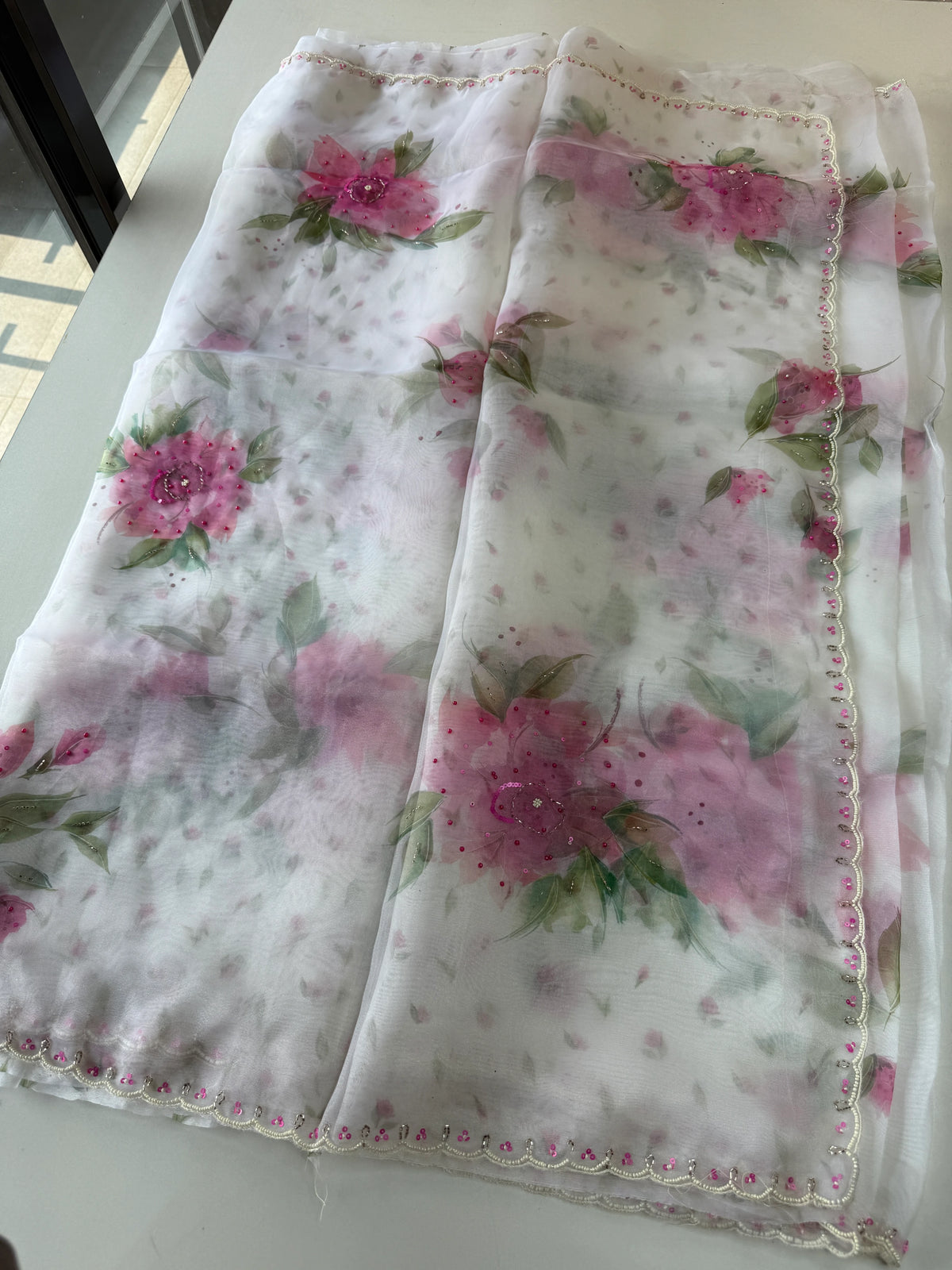 Glass organza Saree/5410