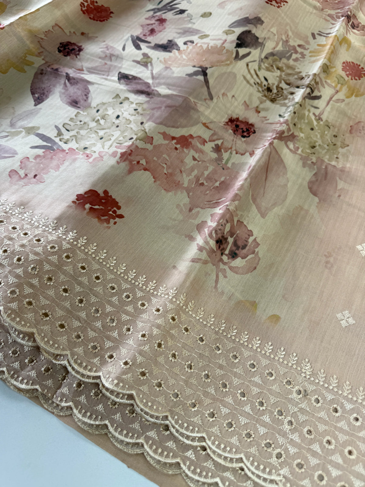 Semi Silk Blended Saree/7599