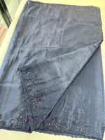 Crushed crape saree/HW324