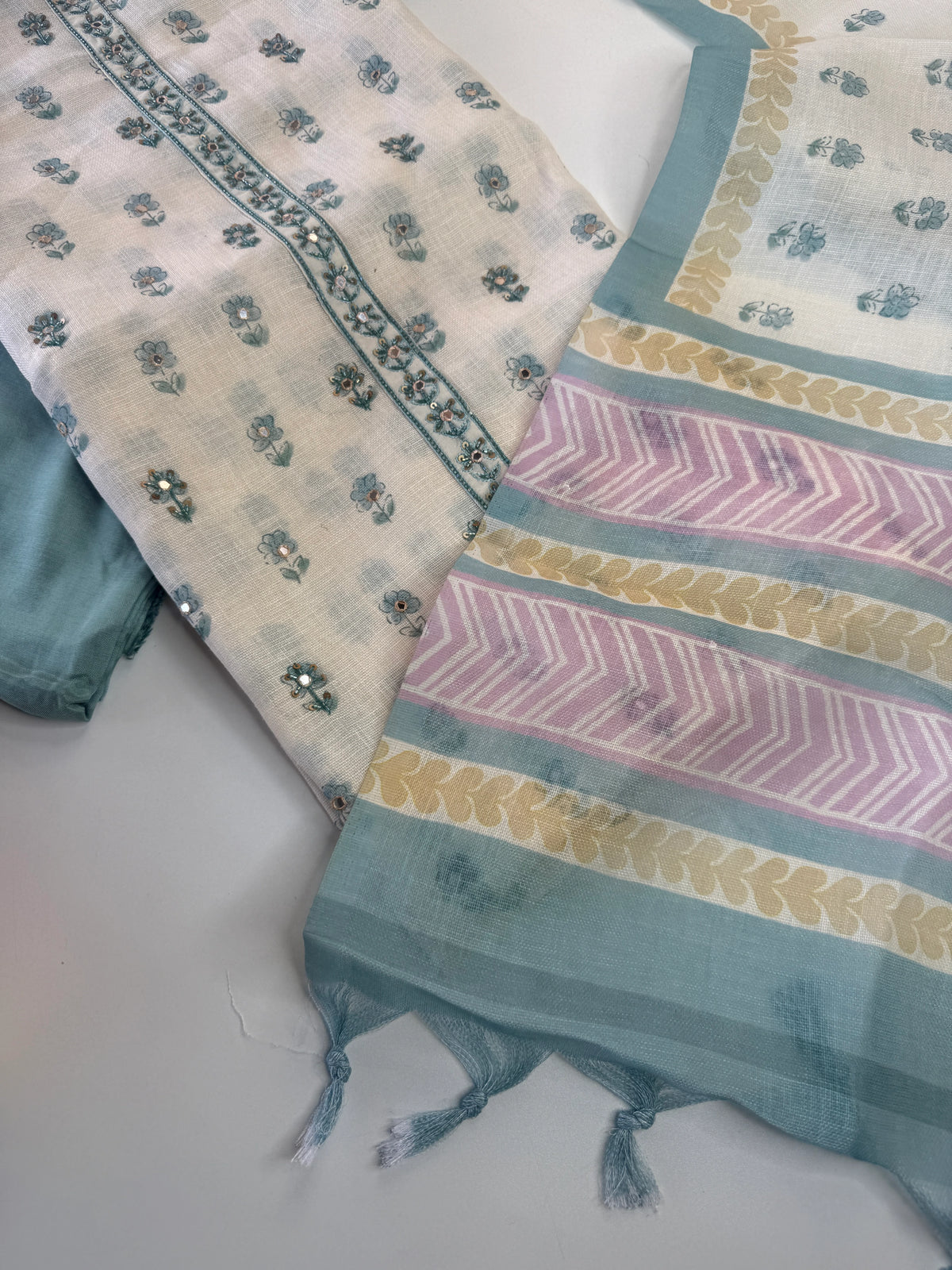Linen cotton unstitched salwar set / NC302