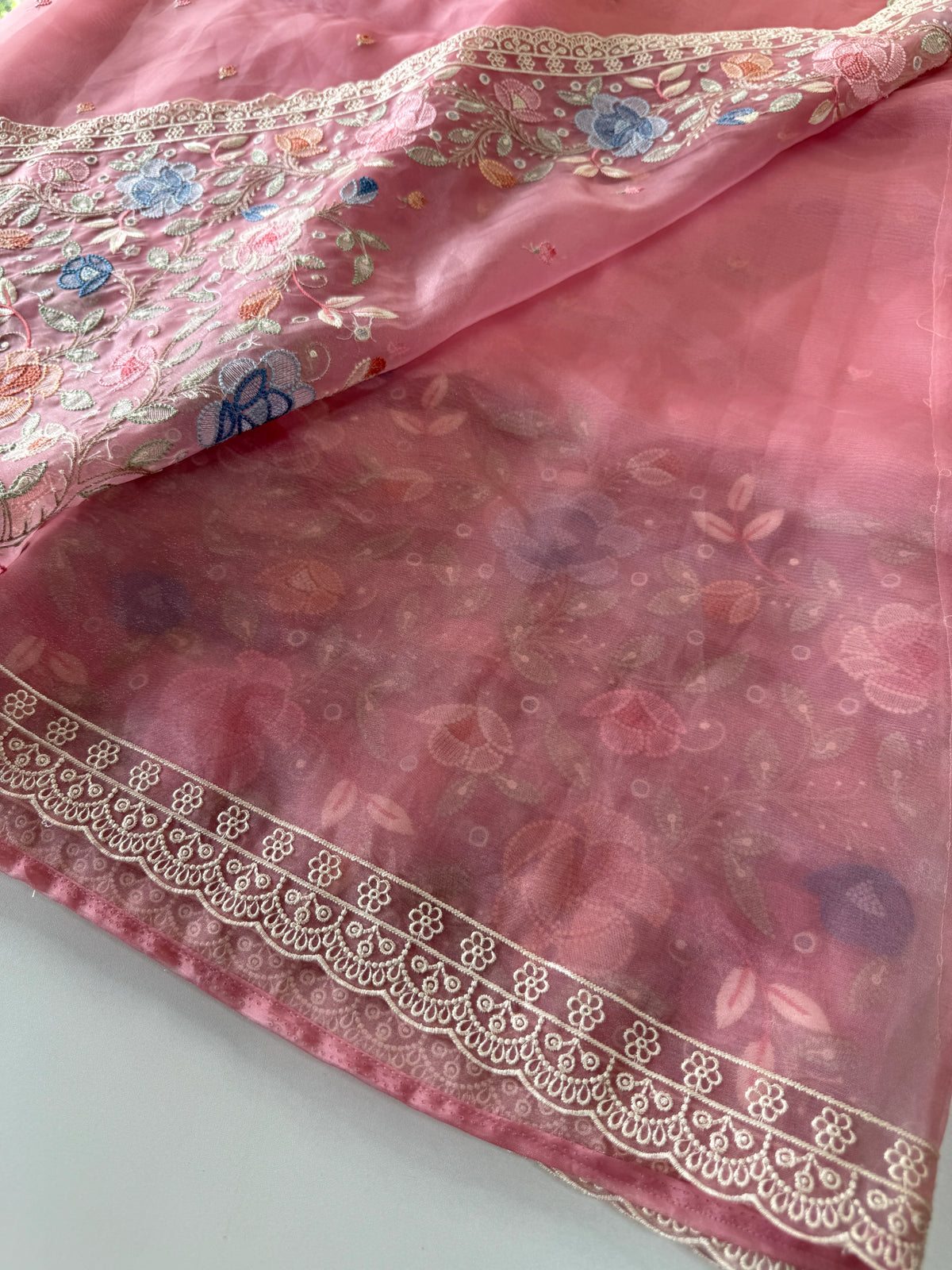 Glass Organza Saree/ 155A