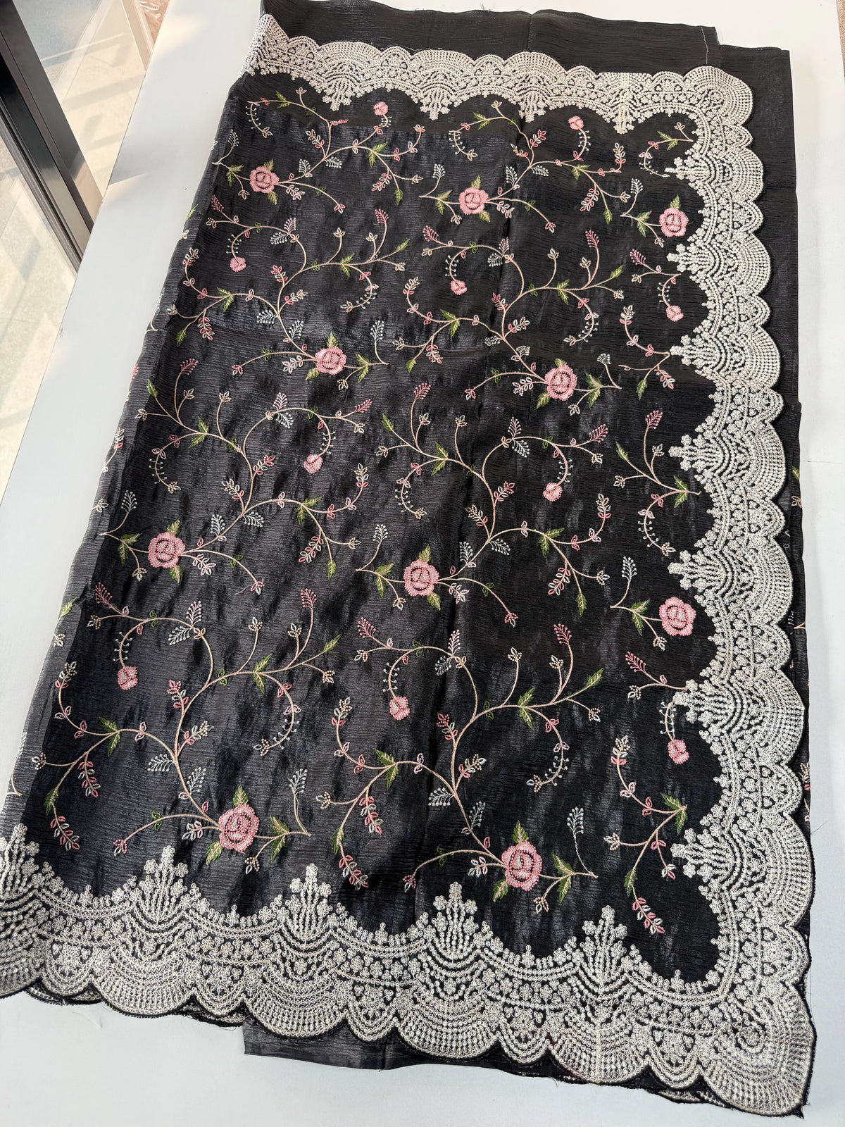 Crushed Crape Saree/ SC75