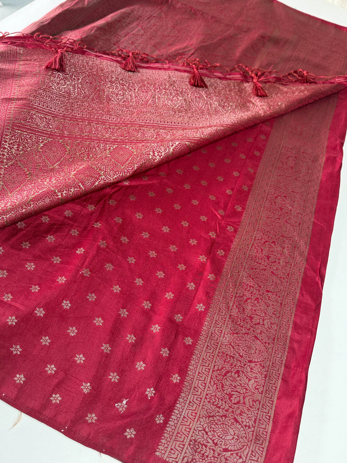 Soft Georgette Banarasi weaved saree/ AY101