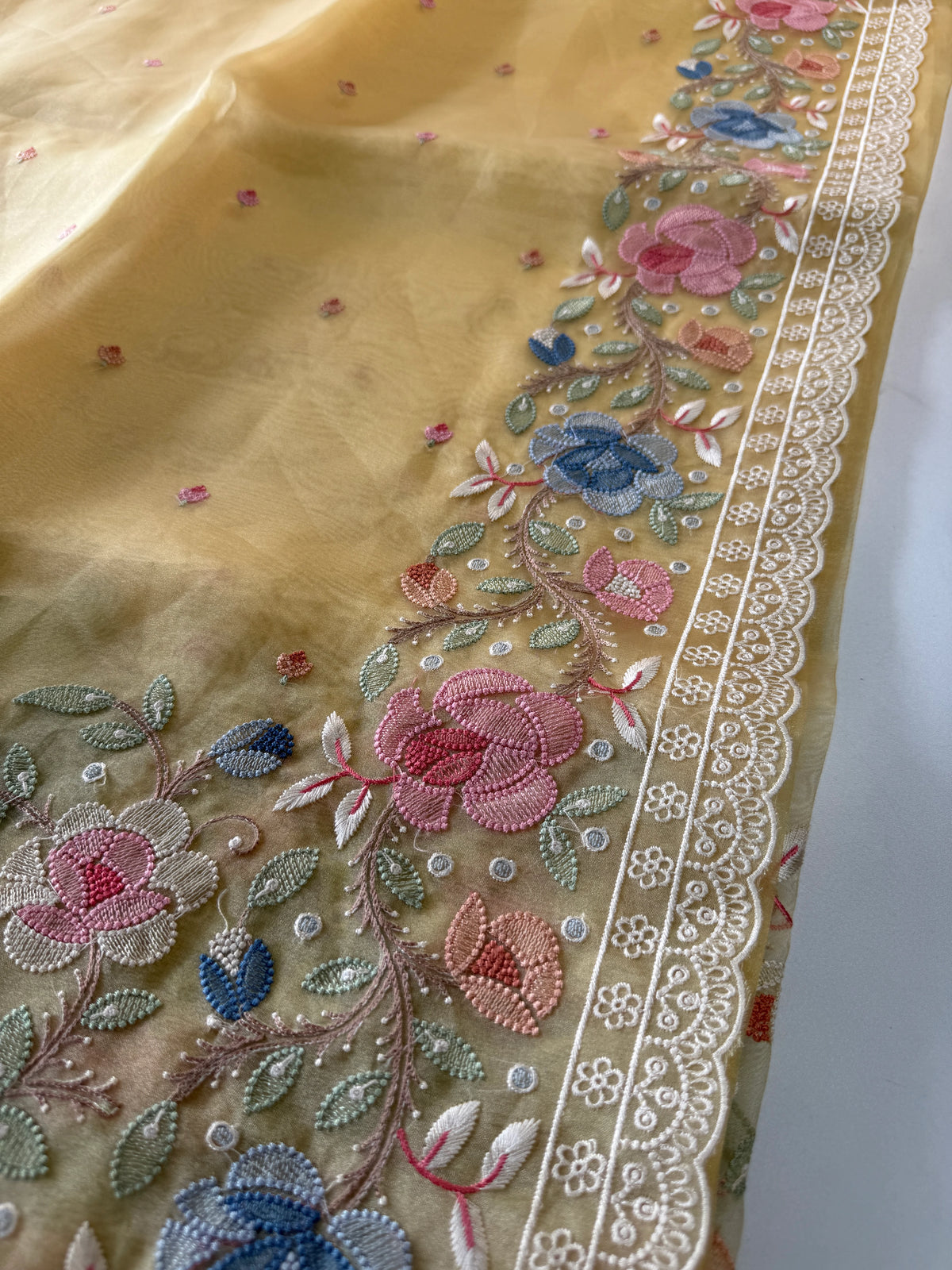Glass Organza Saree/ 155A