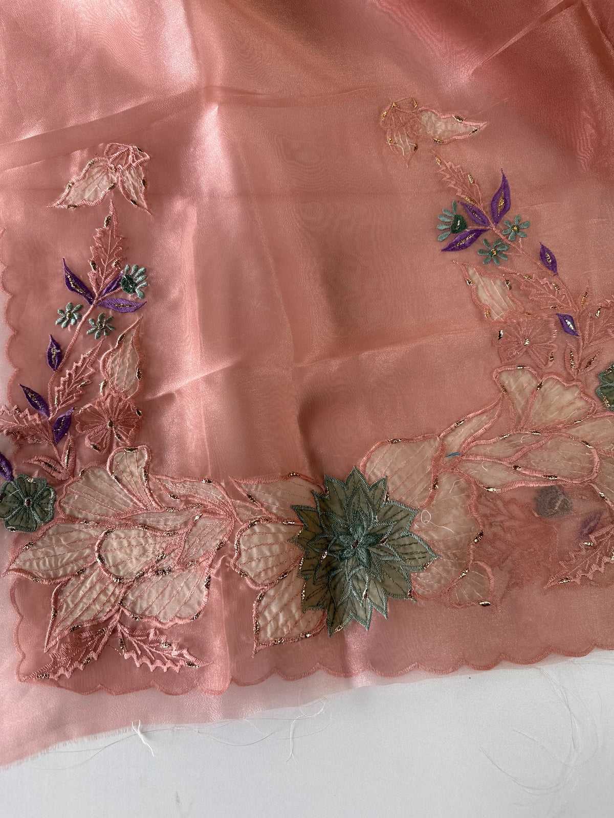 Glass Organza Saree/4435