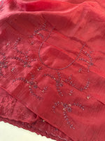 Crushed crape saree/HW324