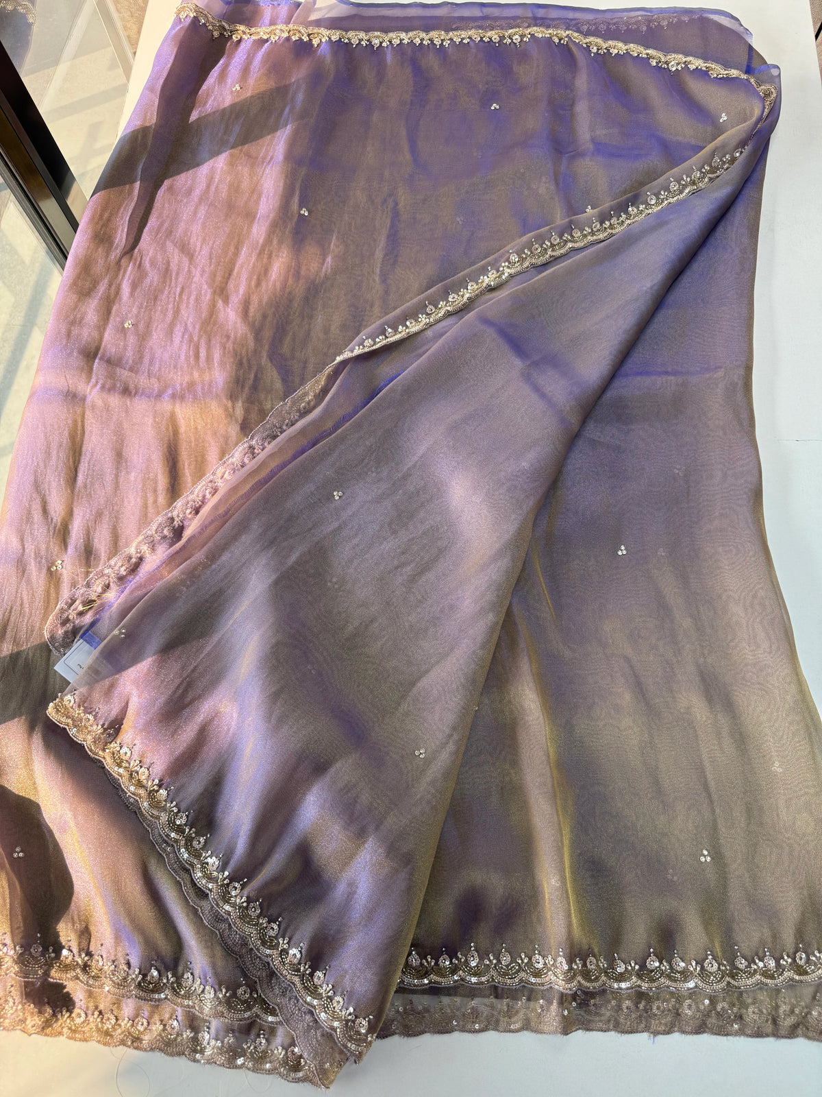 Tissue Georgette Saree/ 9116