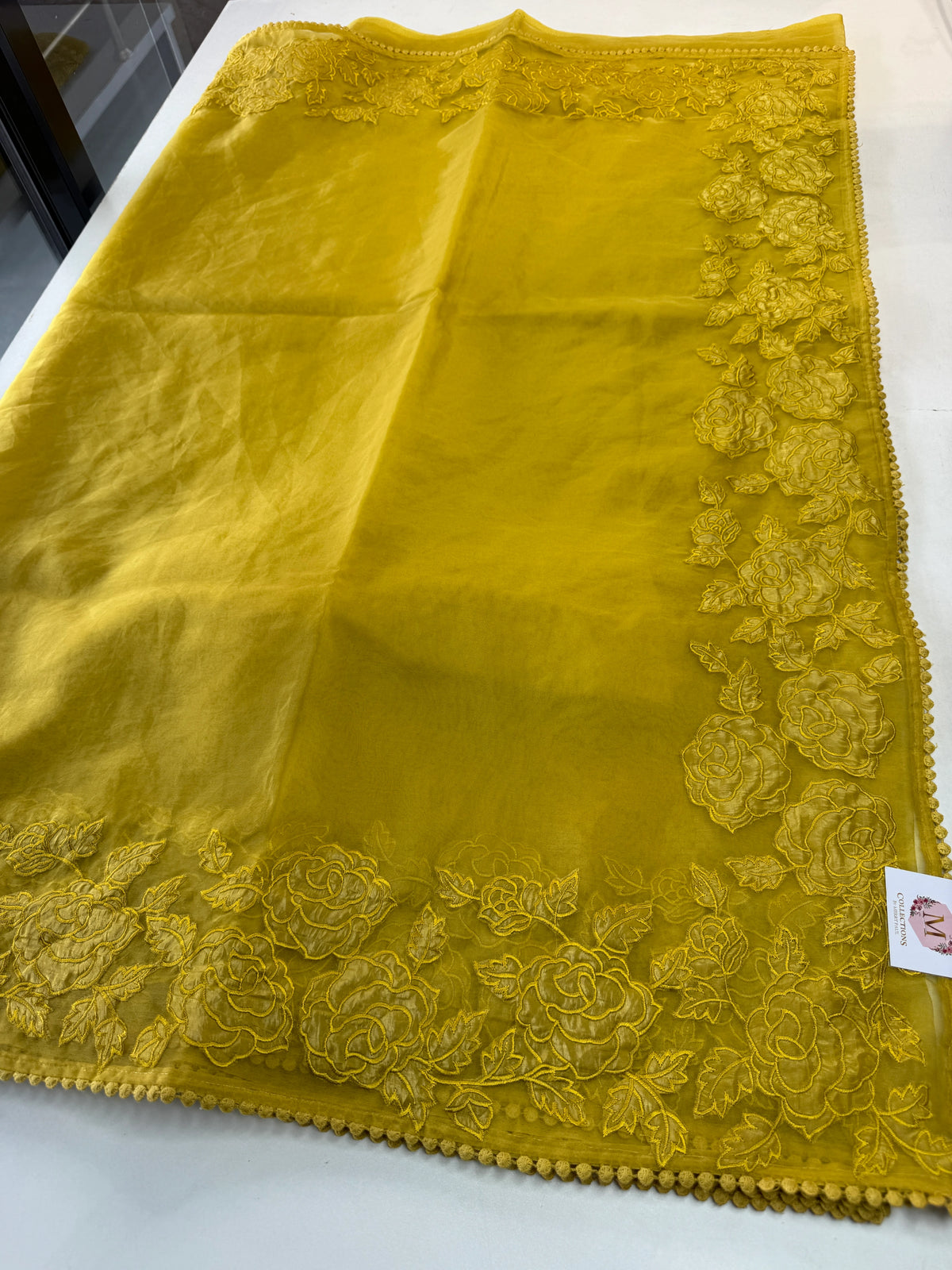 Soft organza saree/ Mu003