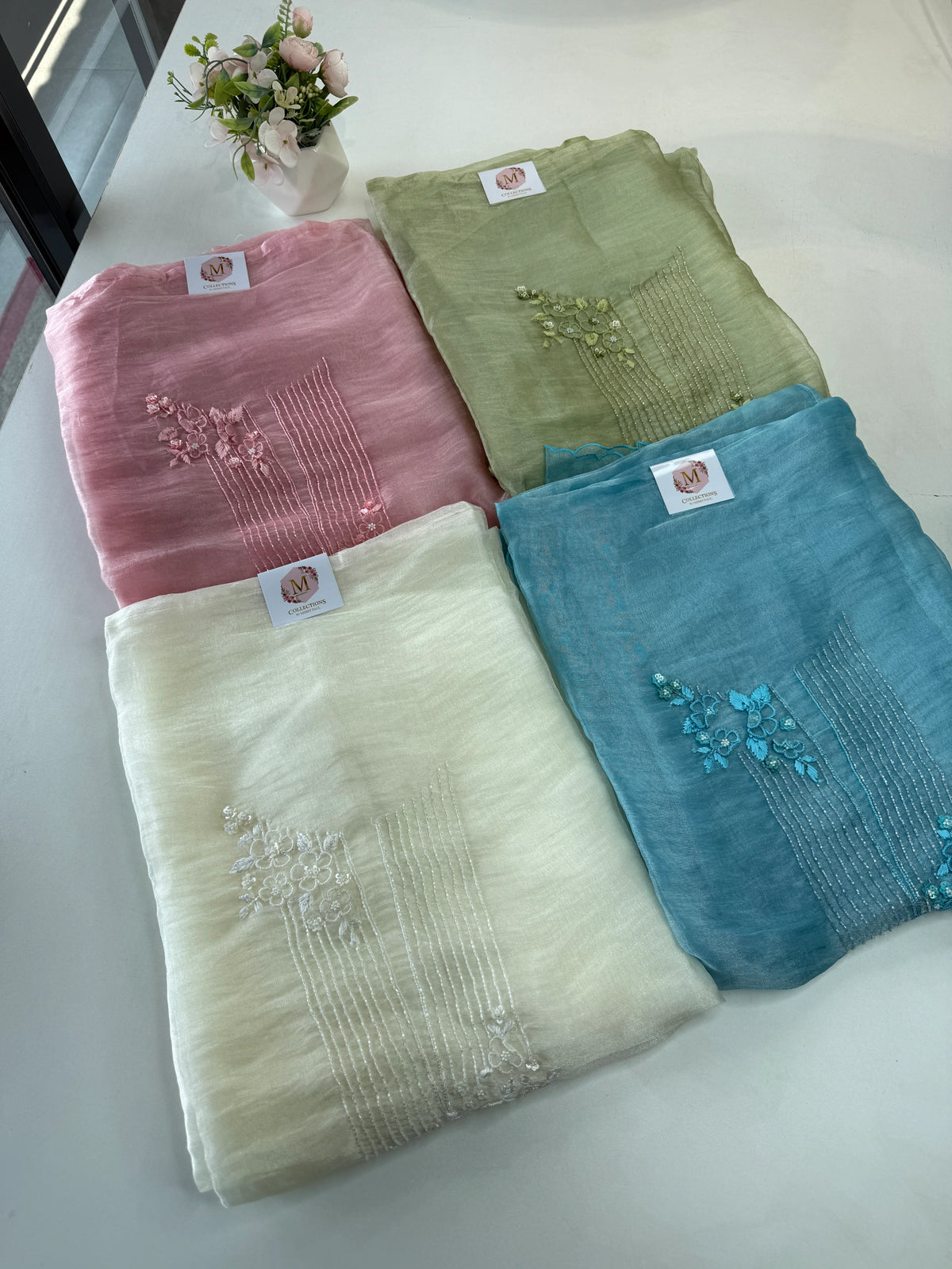 Korean Organza Saree / U4834