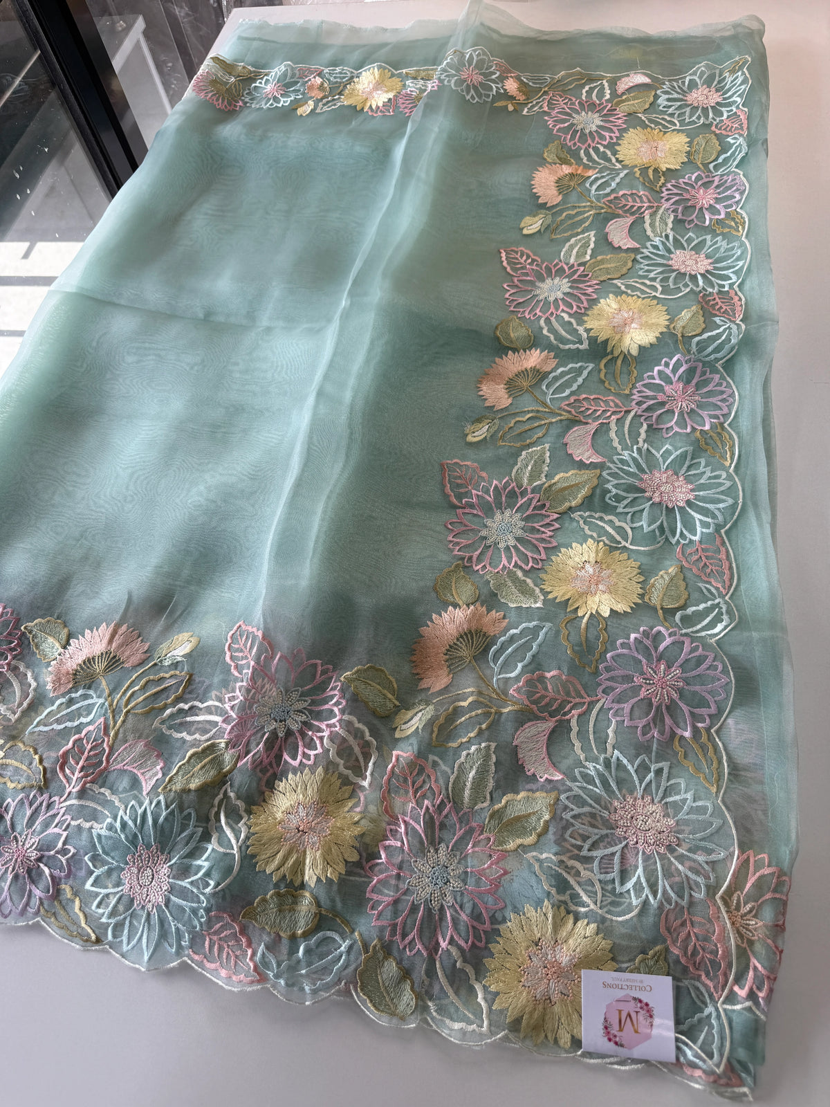 Glass organza Saree/ 155G